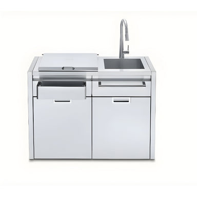 Crown Verity Beverage Center, front view, lid closed