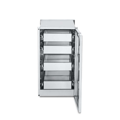 Crown Verity, Infinite Series, Cabinet Module, 4 drawers, door open, front view