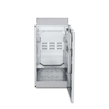 Crown Verity Infinite Series, Modular Outdoor Kitchen, Cabinet Module, Stainless, Front View, Door Open