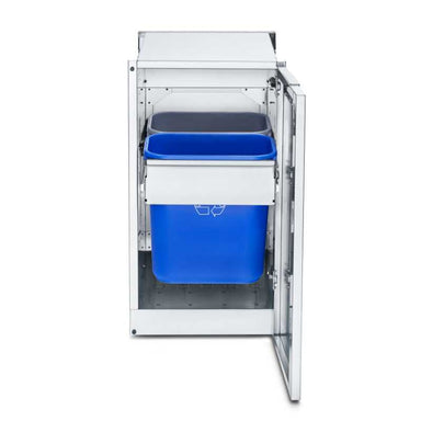 Crown Verity, Infinite Series, Cabinet Module, garbage bin holder, door open, front view