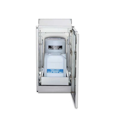 Crown Verity, Infinite Series, Cabinet Module, sink water storage, door open, front view