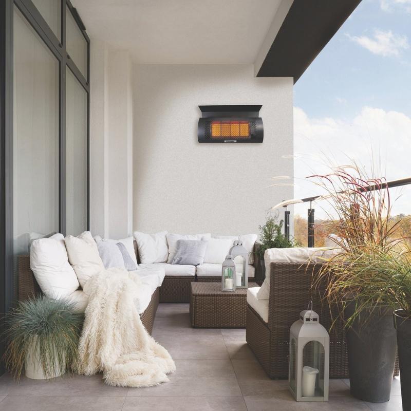 Dimplex Outdoor Wall Mounted Natural Gas Infrared Heater, Patio view, heated outdoor living
