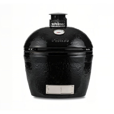 Primo LG 300 oval charcoal ceramic grill, front view