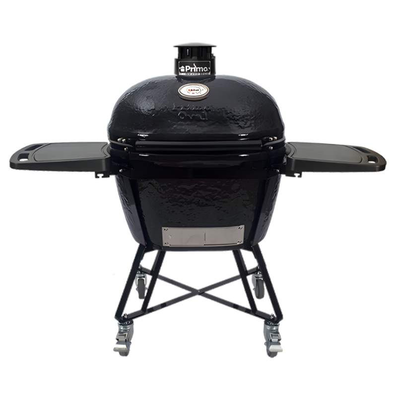 Primo Oval XL 400 Ceramic Grill in Cradle front view