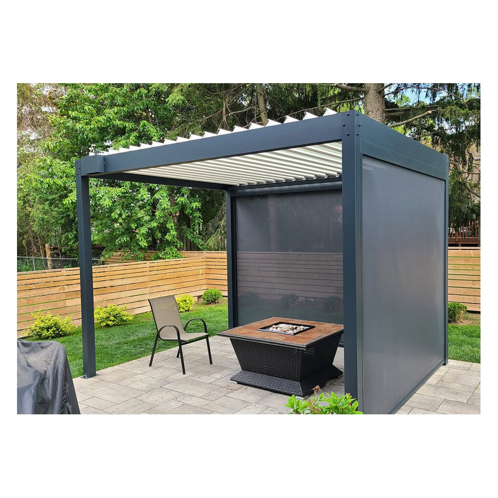 Lousol Aluminum Pergola with Louvered Roof 10x12 Kit