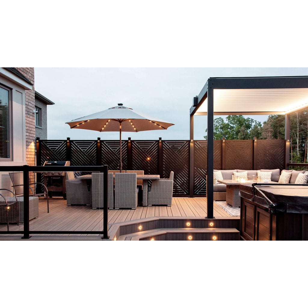 Lousol Aluminum Pergola with Louvered Roof 10x12 Kit