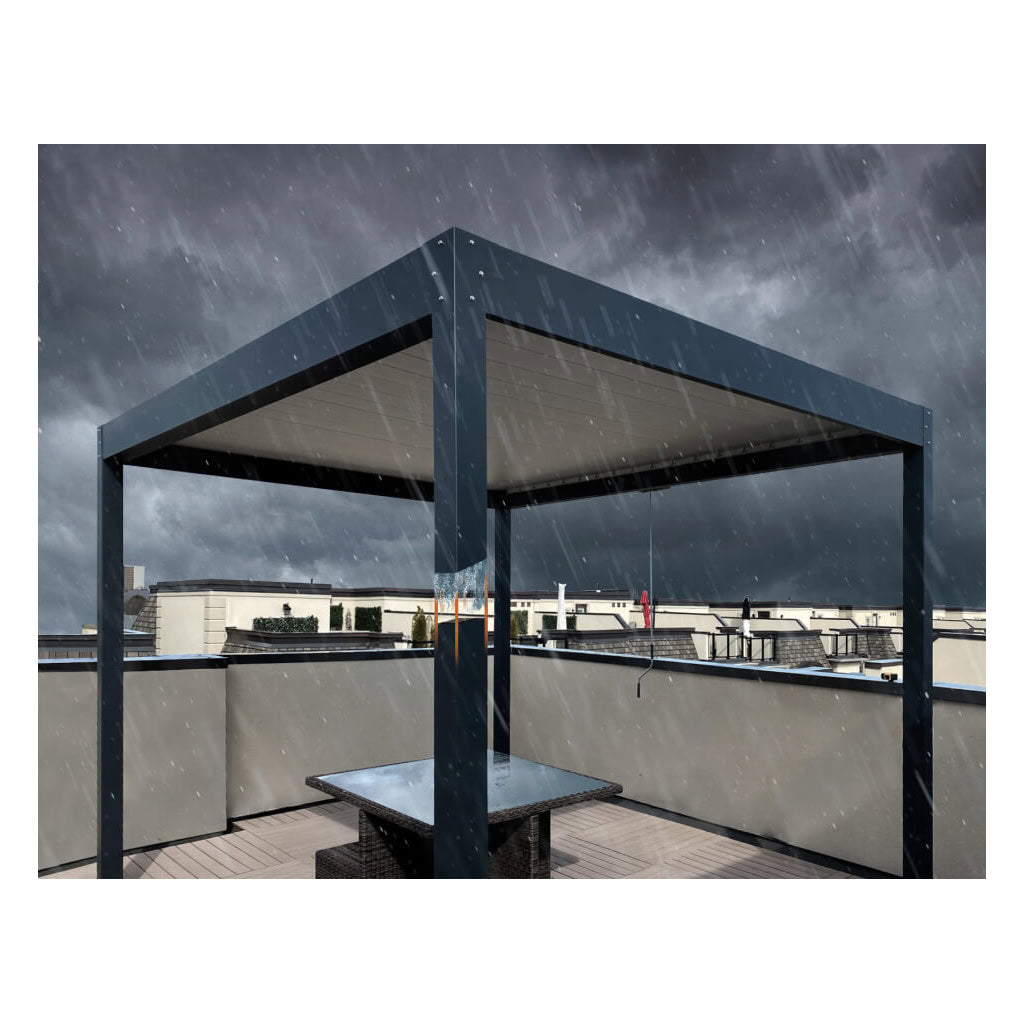 Lousol Aluminum Pergola with Louvered Roof 10x12 Kit