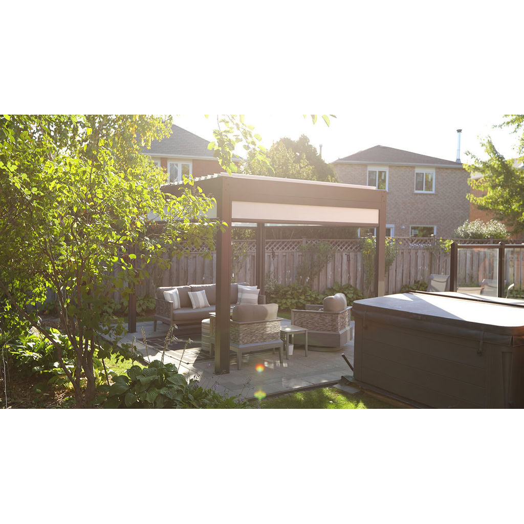 Lousol Aluminum Pergola with Louvered Roof 10x12 Kit