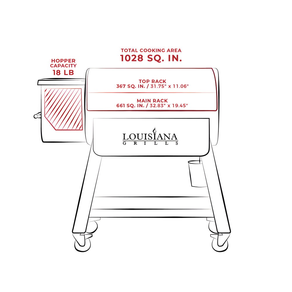 Louisiana Grills 1000 Black Label Series Pellet Grill with WIFI Control