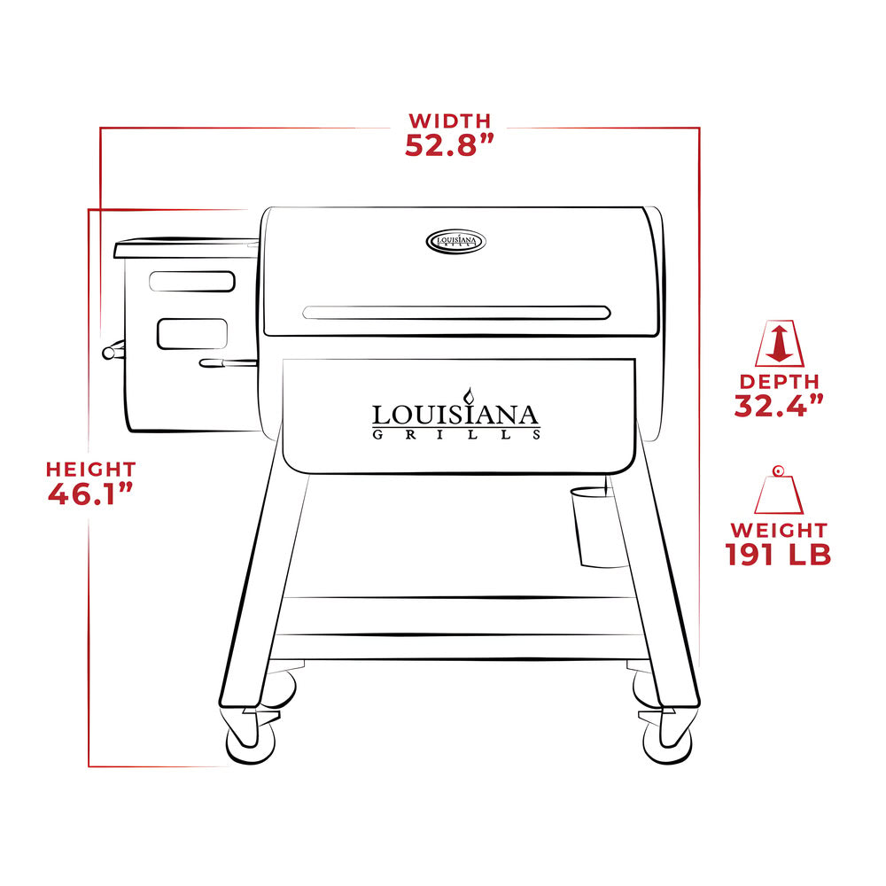 Louisiana Grills 1000 Black Label Series Pellet Grill with WIFI Control