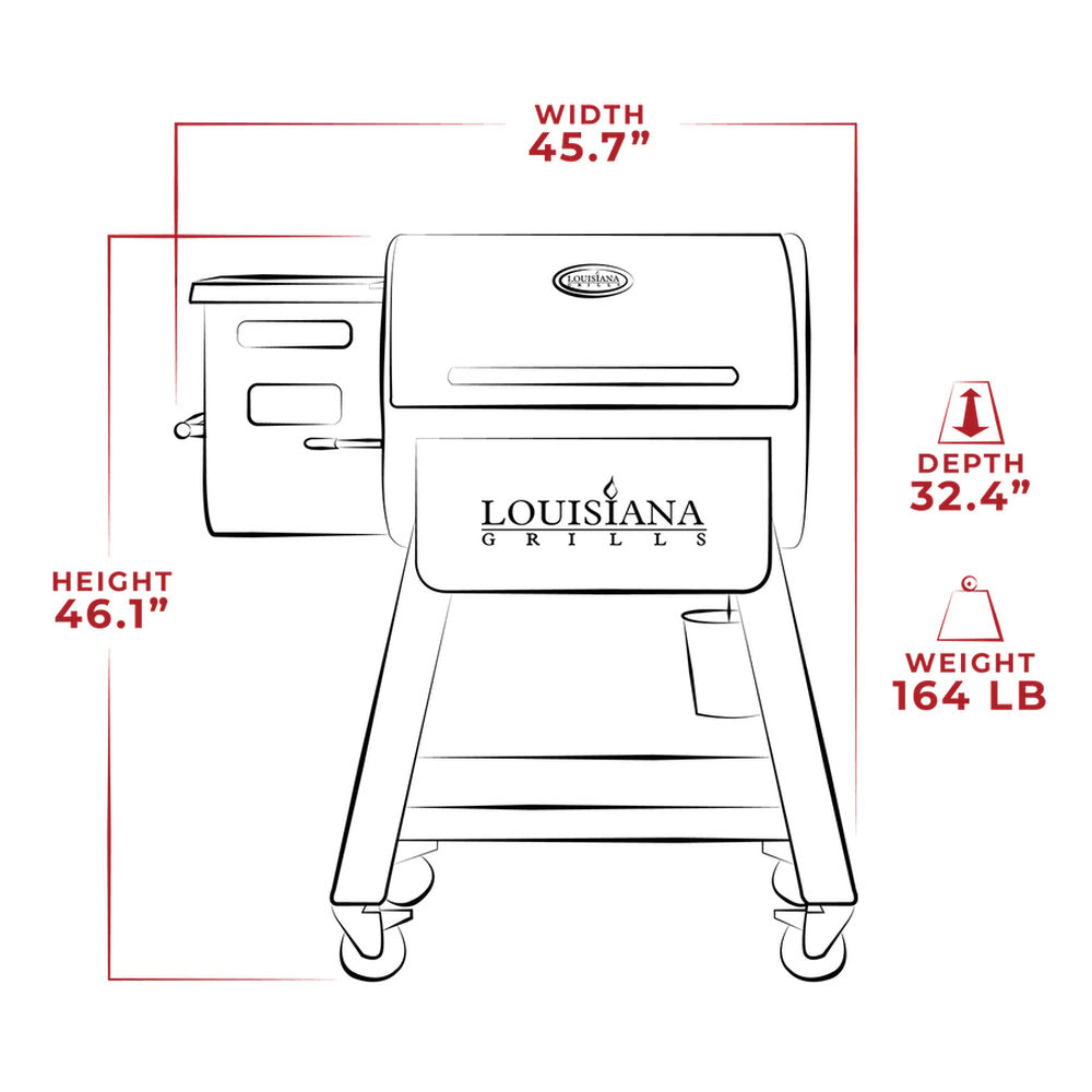Louisiana Grills 800 Black Label Series Pellet Grill with WIFI Control