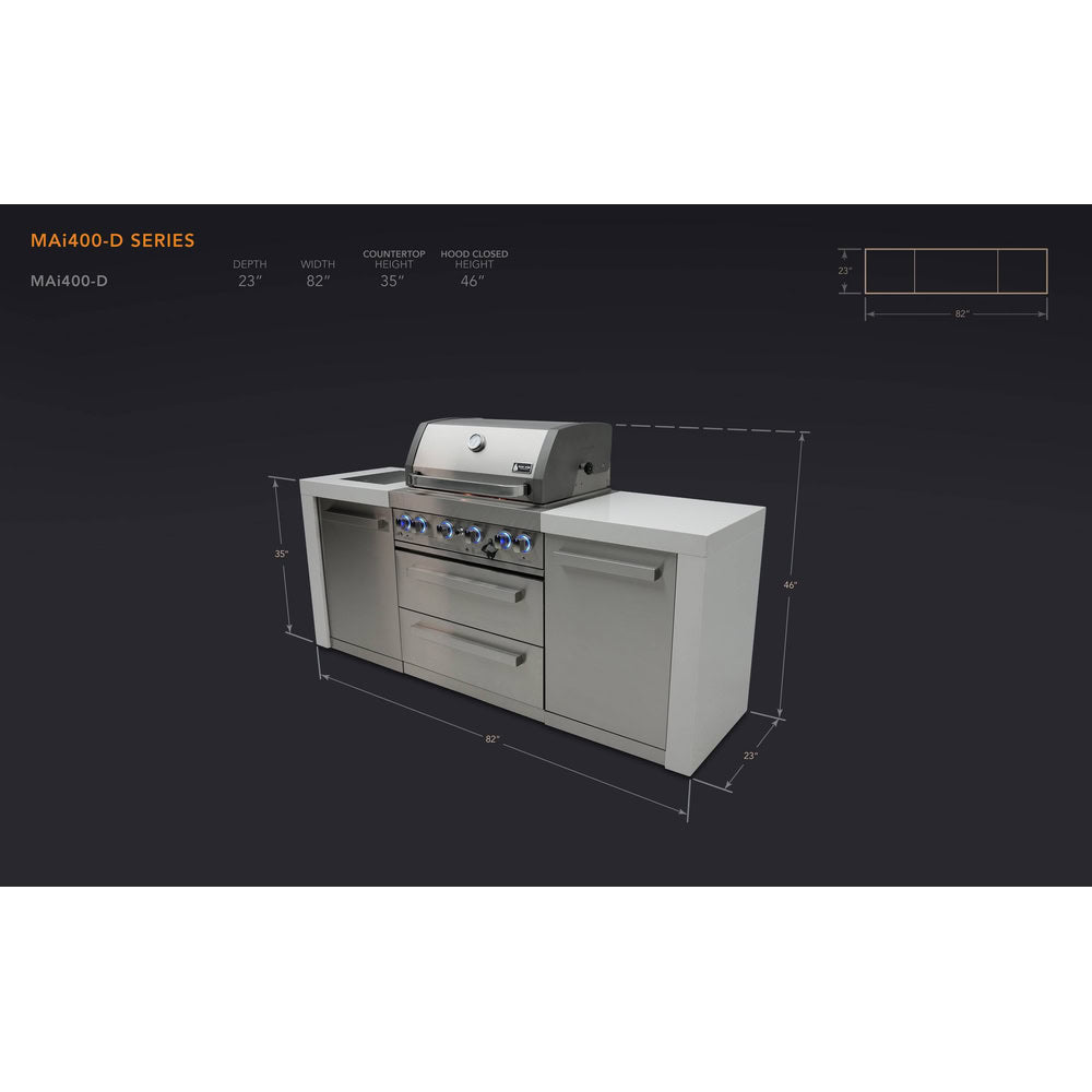 Mont Alpi 400 Deluxe Island Outdoor Kitchen