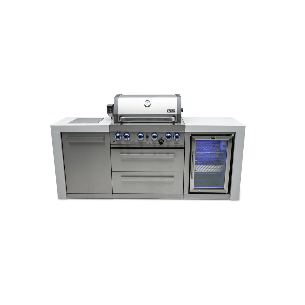 Mont Alpi 400 Deluxe Island with Fridge Cabinet Outdoor Kitchen