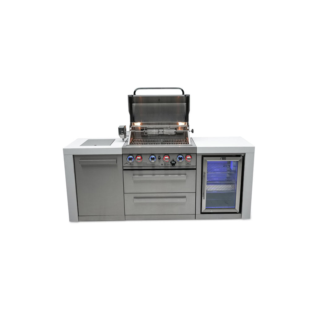 Mont Alpi 400 Deluxe Island with Fridge Cabinet Outdoor Kitchen
