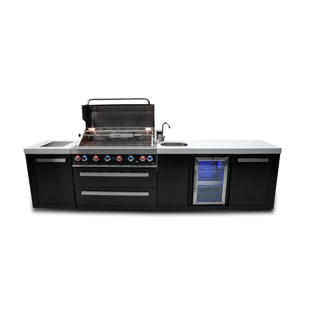 Mont Alpi 805 Black Stainless Steel Island Beverage Center Outdoor Kitchen