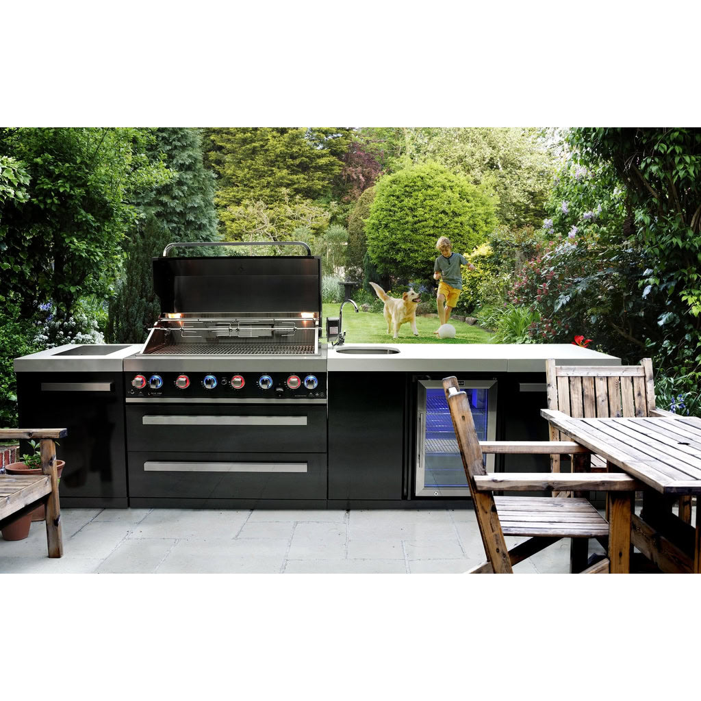 Mont Alpi 805 Black Stainless Steel Island Beverage Center Outdoor Kitchen