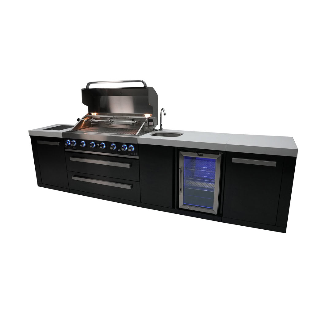 Mont Alpi 805 Black Stainless Steel Island Beverage Center Outdoor Kitchen