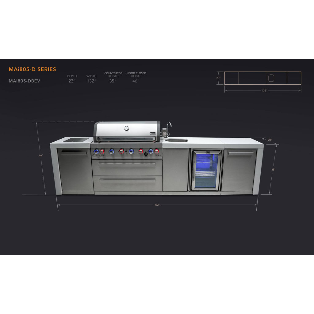 Mont Alpi 805 Deluxe Island with Beverage Center