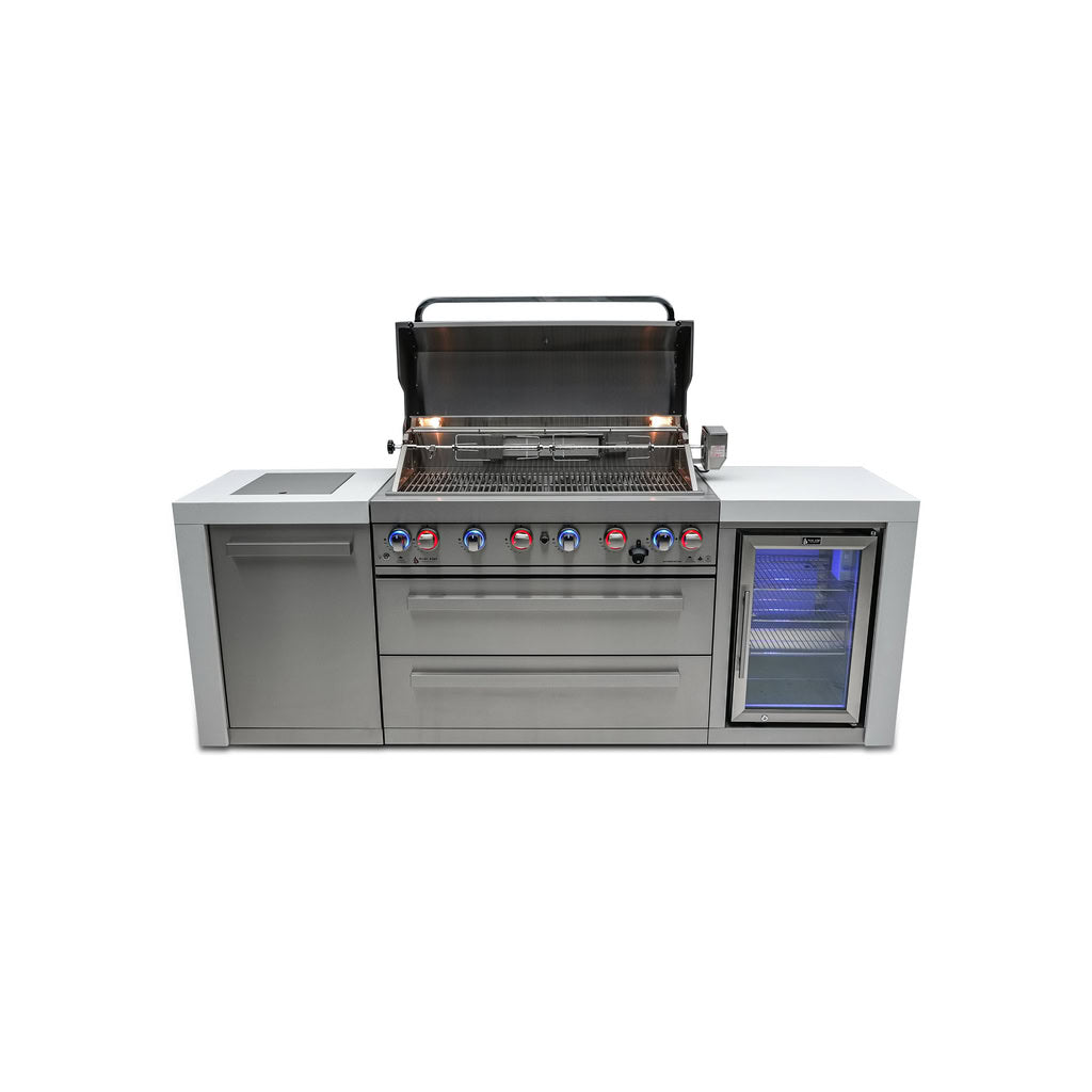 Mont Alpi 805 Deluxe Island with Fridge Cabinet Outdoor Kitchen