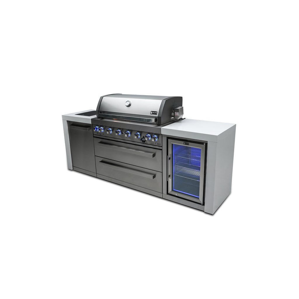 Mont Alpi 805 Deluxe Island with Fridge Cabinet Outdoor Kitchen