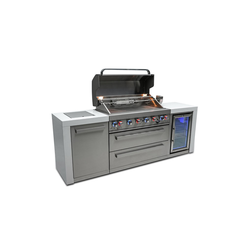 Mont Alpi 805 Deluxe Island with Fridge Cabinet Outdoor Kitchen