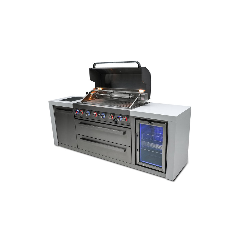 Mont Alpi 805 Deluxe Island with Fridge Cabinet Outdoor Kitchen