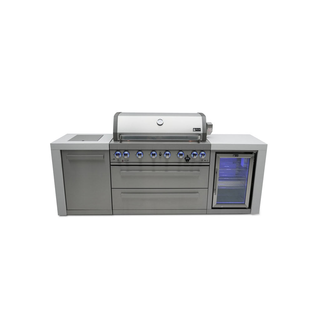 Mont Alpi 805 Deluxe Island with Fridge Cabinet Outdoor Kitchen