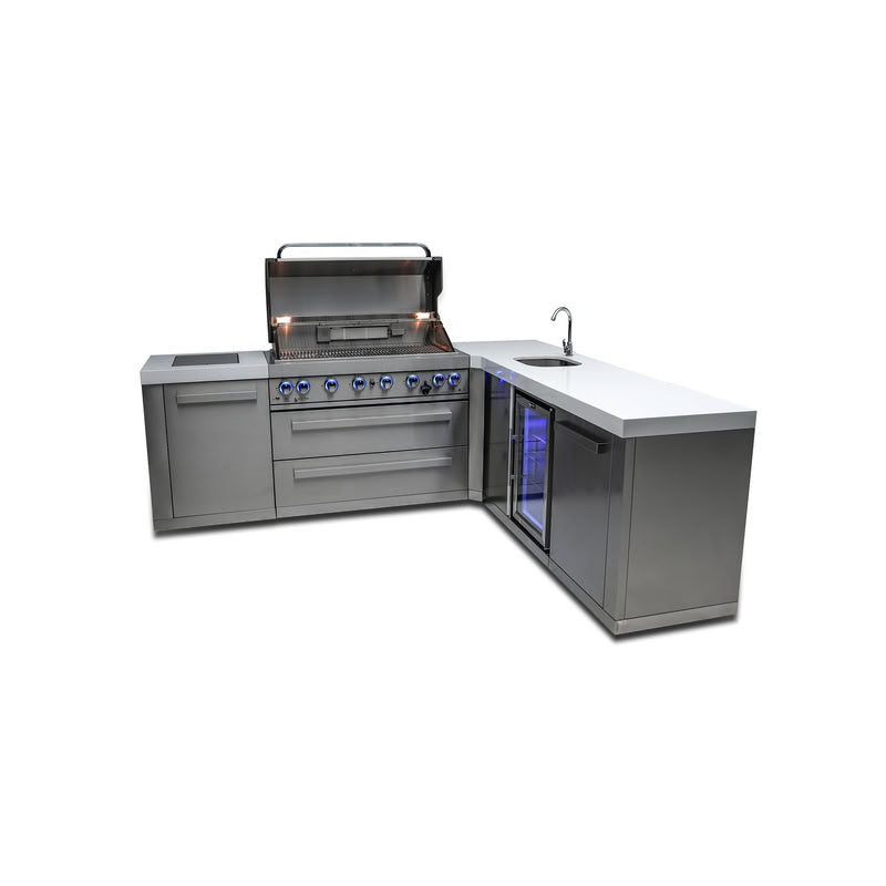 Mont Alpi 805 Island 90 Degree Corner and Beverage Center Outdoor Kitchen