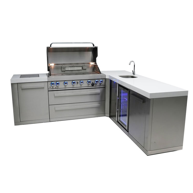 Mont Alpi 805 Island 90 Degree Corner and Beverage Center Outdoor Kitchen