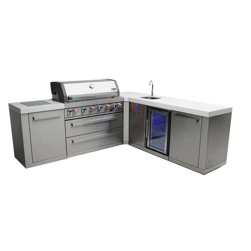 Mont Alpi 805 Island 90 Degree Corner and Beverage Center Outdoor Kitchen