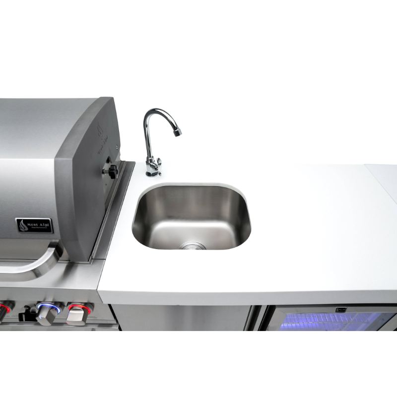 Mont Alpi 805 Island 90 Degree Corner Kegerator and Beverage Center Outdoor Kitchen