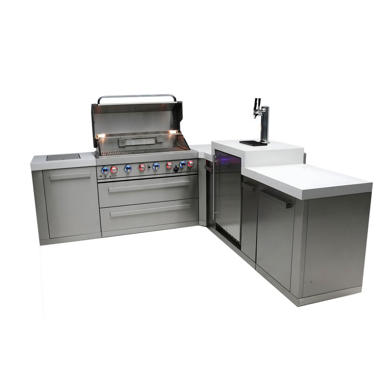 Mont Alpi 805 Island 90 Degree Corner and Kegerator Outdoor Kitchen