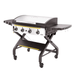 Halo Elite4B Griddle outdoor cooking station with folding side shelves and wheeled stand.