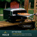 Halo Versa 16 Outdoor Pizza Oven with heat-shielded tabletop design and compact portable footprint.