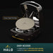 Halo Versa 16 Outdoor Pizza Oven featuring hinged lid design for easy pizza loading and cleaning access.