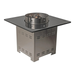 Jackson Grills Mountains West Fire Tall Table with decorative fire media arranged inside the stainless steel burner ring.