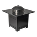 Jackson Grills Mountains West Fire Tall Table with stainless steel protective fire cover in place.