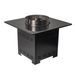 Jackson Grills Mountains West Fire Tall Table with stainless steel burner ring and decorative fire media installed.