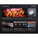 Mont Alpi 32-Inch Black Stainless Steel Built-In Grill feature overview highlighting infrared rear burner, temperature gauge, sear plates, LED illuminated knobs, and heavy-duty burners.