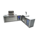 Front angled view of the Mont Alpi 400 Deluxe Island with open grill, sink, beverage centre, kegerator, fridge cabinet, and spacious L-shaped outdoor kitchen layout.