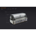 Mont Alpi 44-Inch Built-In Grill dimension diagram displaying width, depth, and hood height measurements for outdoor kitchen installations.