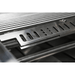Detailed view of the Mont Alpi 44-Inch Built-In Grill interior, highlighting stainless steel flame tamers and heavy-duty cooking grates.