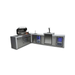 Front view of the Mont Alpi 805 Deluxe Island with open grill, sink, kegerator, beverage centre, and fridge cabinet.