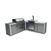 Three-quarter view of the Mont Alpi 805 Deluxe Island with closed grill hood, built-in kegerator, beer dispensing tower, and stainless steel cabinet storage.