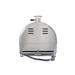 Rear view of the Mont Alpi portable pizza oven showing ventilation slots, gas hose connection, and compact outdoor cooking design.
