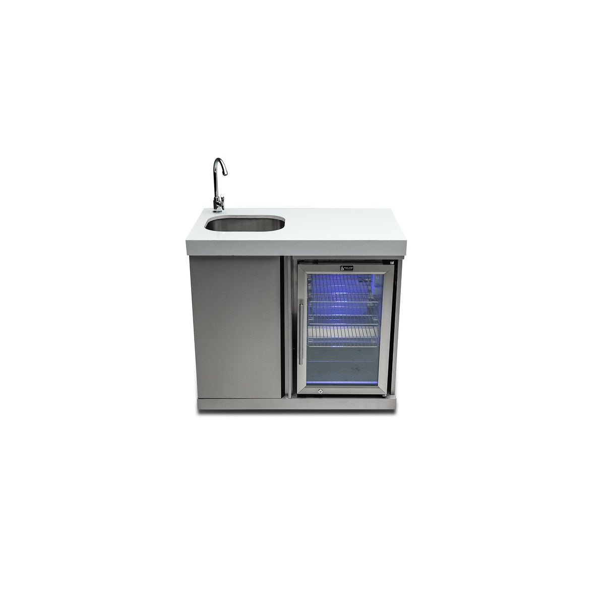 Mont Alpi Beverage Center with Sink and Outdoor Fridge