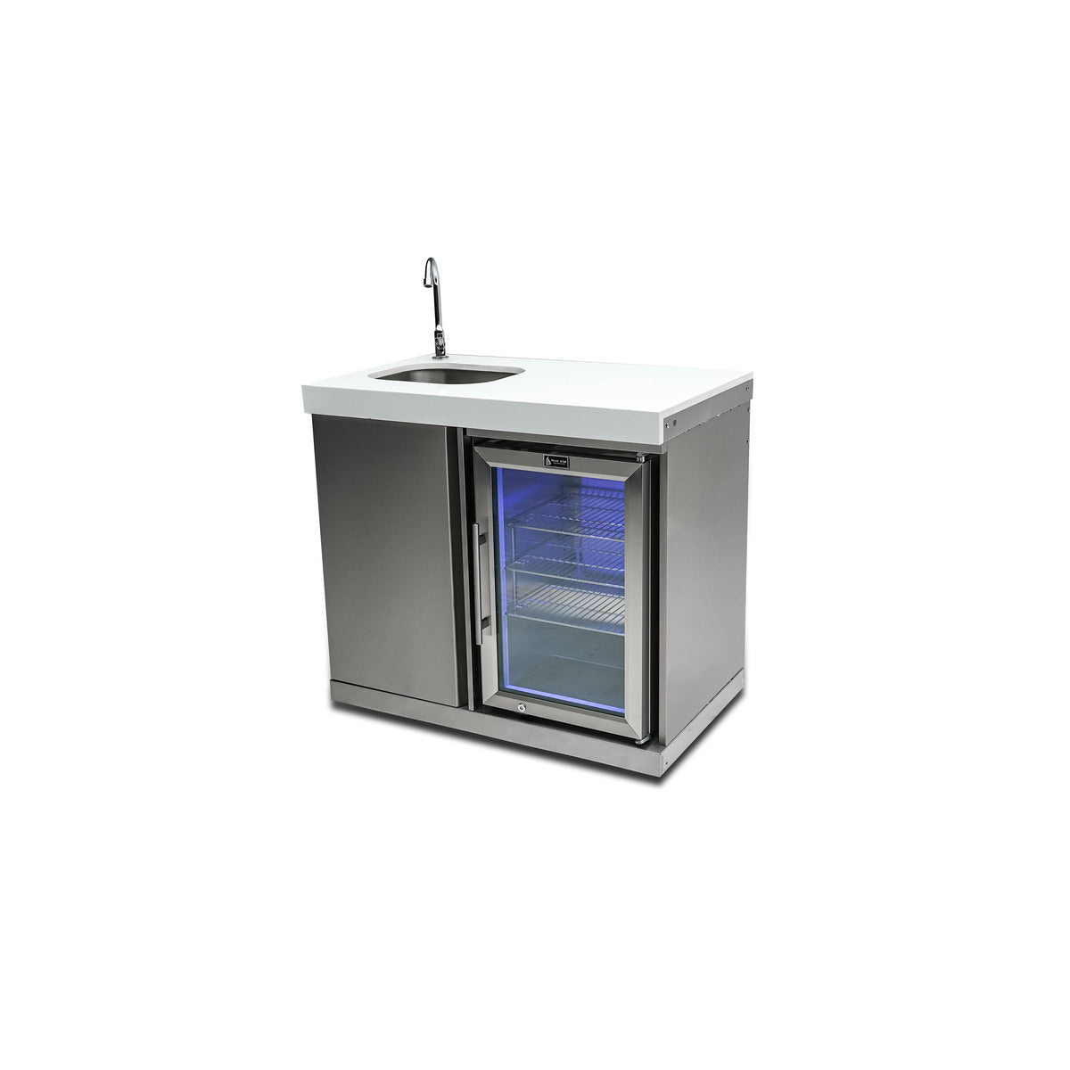 Mont Alpi Beverage Center with Sink and Outdoor Fridge