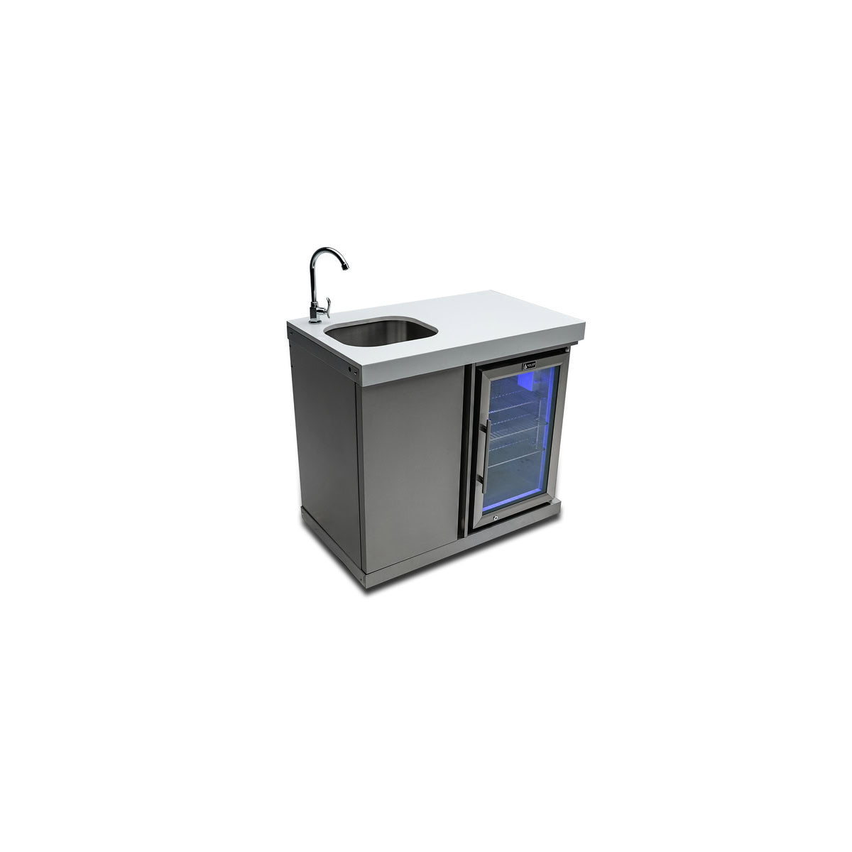 Mont Alpi Beverage Center with Sink and Outdoor Fridge