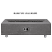 Grey Pyromania Millenia fire table with integrated control panel and included metal legs.