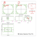 Technical drawing diagram of the Pyromania Millenia concrete fire pit with dimensions and burner layout.